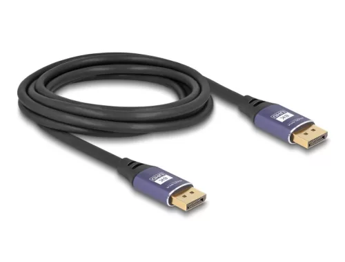 Delock DisplayPort kábel 8K 60 Hz 3 m lila fém (DL-80602)