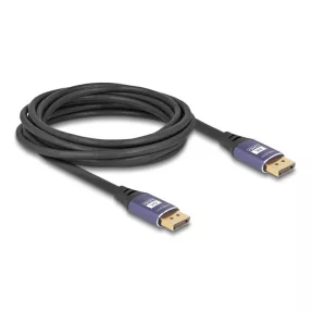 Delock DisplayPort kábel 8K 60 Hz 5 m lila fém (DL-80603)