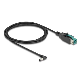   Delock PoweredUSB kábel apa 12 V - DC 5,5 x 2,5 mm apa ívelt 2 m (DL-80610)