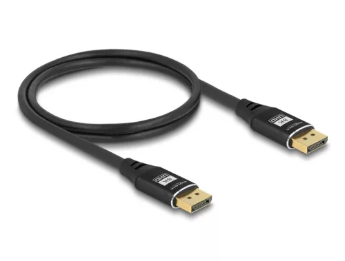 Delock DisplayPort kábel 8K 60 Hz 1 m fekete fém (DL-80620)