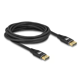   Delock DisplayPort kábel 8K 60 Hz 5 m fekete fém (DL-80623)