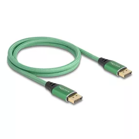   Delock DisplayPort kábel 16K 60 Hz 1 m zöld fém (DL-80629)