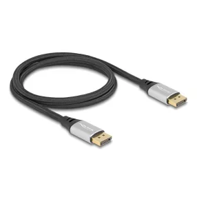   Delock DisplayPort kábel 16K 60 Hz 1 m ezüst fém (DL-80633)