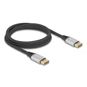   Delock DisplayPort kábel 16K 60 Hz 2 m ezüst fém (DL-80634)
