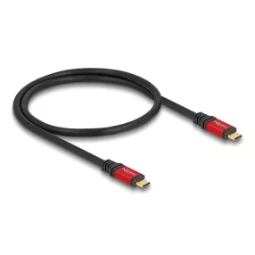   Delock USB 20 Gbps kábel USB Type-C  apa - apa PD 3.0 100 W E-Marker 0,5 m piros fém (DL-80651)