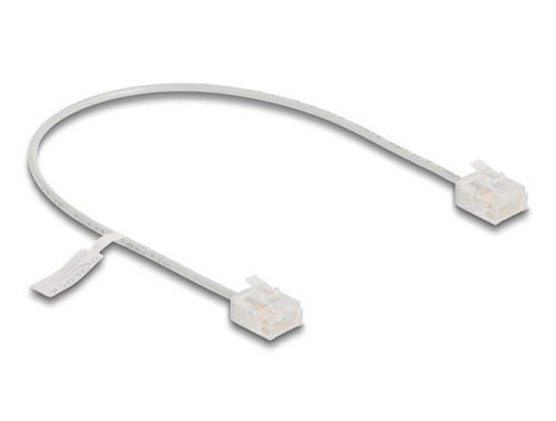 Delock RJ45 hálózati kábel Cat.6 UTP ultravékony 0,3 m szürke rövid csatlakoztatókkal