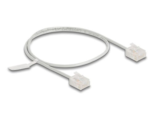 Delock RJ45 hálózati kábel Cat.6 UTP ultravékony 0,5 m szürke rövid csatlakoztatókkal
