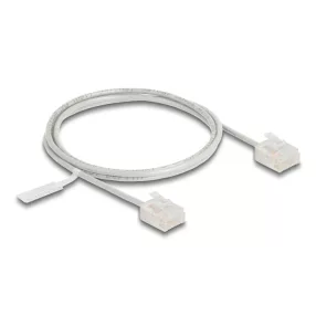   Delock RJ45 hálózati kábel Cat.6 UTP ultravékony 1 m szürke rövid csatlakoztatókkal (DL-80758)