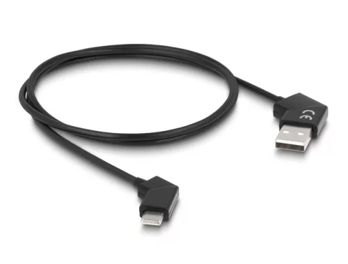 Delock Kábel A-típusú USB 2.0 apa - USB Type-C  apa elforgatható gyors töltő funkcióval 60 W 1,2 m (DL-80769)