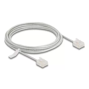   Delock RJ45 hálózati kábel Cat.6 UTP ultravékony 3 m szürke rövid csatlakoztatókkal (DL-80770)