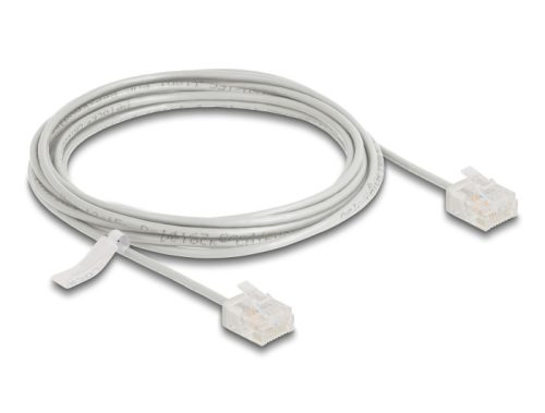 Delock RJ45 hálózati kábel Cat.6 UTP ultravékony 3 m szürke rövid csatlakoztatókkal