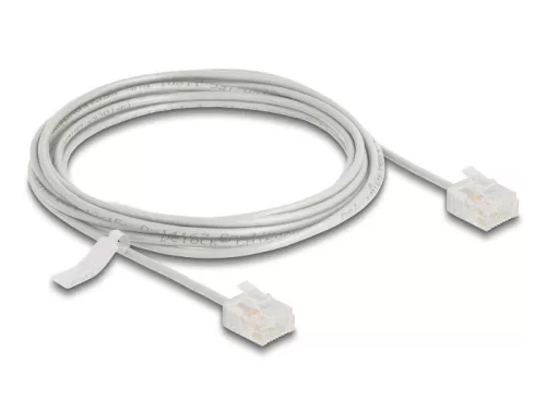 Delock RJ45 hálózati kábel Cat.6 UTP ultravékony 3 m szürke rövid csatlakoztatókkal (DL-80770)