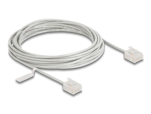 Delock RJ45 hálózati kábel Cat.6 UTP ultravékony 5 m szürke rövid csatlakoztatókkal