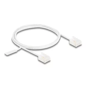   Delock RJ45 hálózati kábel Cat.6 UTP ultravékony 1 m fehér rövid csatlakoztatókkal (DL-80774)