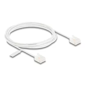   Delock RJ45 hálózati kábel Cat.6 UTP ultravékony 2 m fehér rövid csatlakoztatókkal (DL-80775)