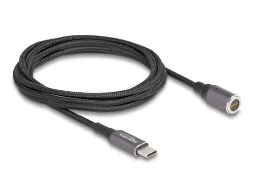 Delock Laptop töltőkábel USB Type-C  apa - mágneses 8 tűs konnektor 1,8 m (DL-80780)