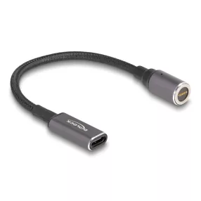   Delock Laptop töltőkábel USB Type-C  anya - mágneses 8 tűs konnektor 15 cm (DL-80781)