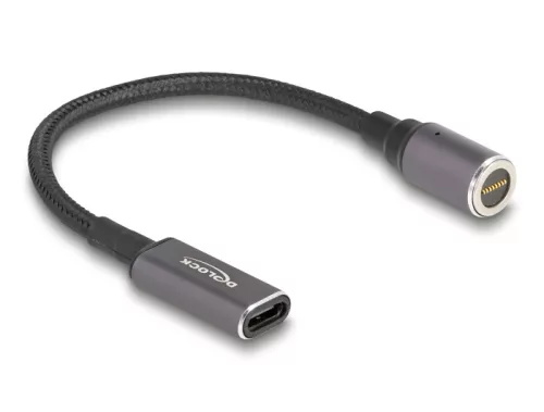 Delock Laptop töltőkábel USB Type-C  anya - mágneses 8 tűs konnektor 15 cm (DL-80781)