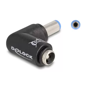   Delock DC adapter 5,5 x 2,1 mm apa   5,5 x 2,1 anya 90 -ban hajlított (DL-80794)