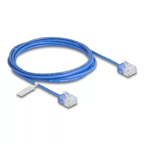   Delock RJ45 hálózati kábel Cat.6 UTP ultravékony 2 m kék rövid csatlakoztatókkal (DL-80797)