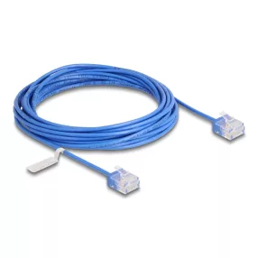   Delock RJ45 hálózati kábel Cat.6 UTP ultravékony 5 m kék rövid csatlakoztatókkal (DL-80799)