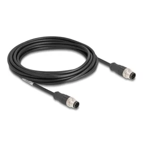   Delock Kábel M12 A kódolt 8 tűs apa - apa PVC 5 m (DL-80808)