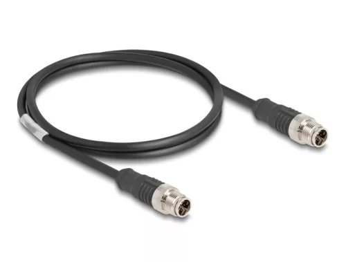 Delock Kábel M12 X kódolt 8 tűs apa - apa PVC 1 m (DL-80863)