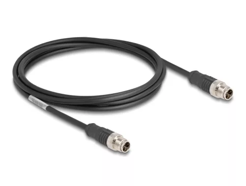 Delock Kábel M12 X kódolt 8 tűs apa - apa PVC 2 m (DL-80864)