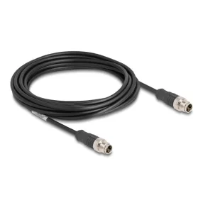   Delock Kábel M12 X kódolt 8 tűs apa - apa PVC 5 m (DL-80865)