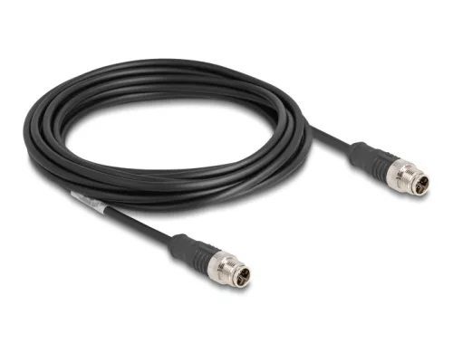 Delock Kábel M12 X kódolt 8 tűs apa - apa PVC 5 m (DL-80865)