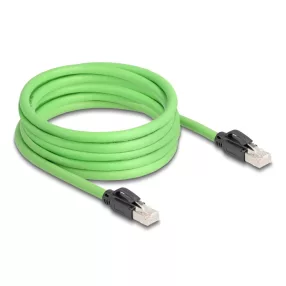   Delock RJ45 hálózati kábel Cat.6A apa   apa SF/UTP alkalmas kábelvezető láncokhoz PUR (TPU) 5 m zöld (DL-80891)