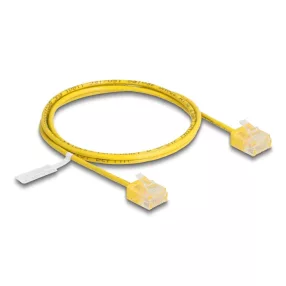   Delock RJ45 hálózati kábel Cat.6 UTP ultravékony 1 m sárga rövid csatlakoztatókkal (DL-80899)