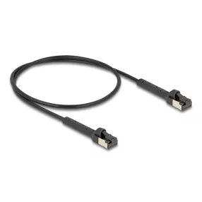   Delock RJ45 vékony hálózati kábel Cat.8.1 U/FTP hajlítható akár 40 Gbps fekete 0,5 m (DL-80939)