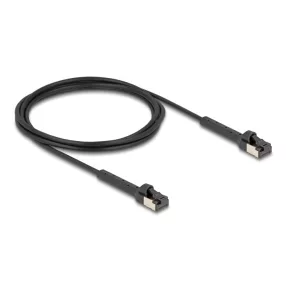   Delock RJ45 vékony hálózati kábel Cat.8.1 U/FTP hajlítható akár 40 Gbps fekete 2 m (DL-80941)