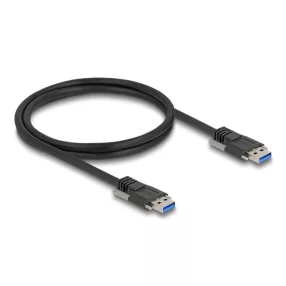   Delock USB 5 Gbps kábel A-típusú apa - A-típusú apa 19 mm-es csavar távolsággal 1 m, fekete (DL-80997)