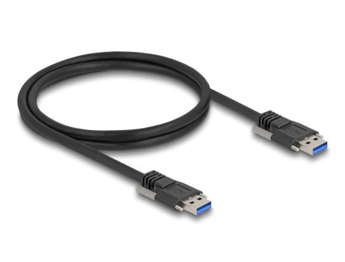 Delock USB 5 Gbps kábel A-típusú apa - A-típusú apa 19 mm-es csavar távolsággal 1 m, fekete