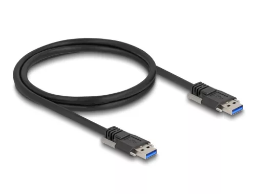 Delock USB 5 Gbps kábel A-típusú apa - A-típusú apa 19 mm-es csavar távolsággal 1 m, fekete (DL-80997)