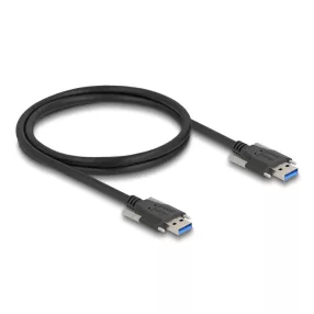   Delock USB 5 Gbps kábel A-típusú apa - A-típusú apa 22 mm-es csavar távolsággal 1 m, fekete (DL-80998)