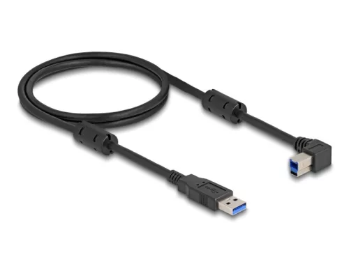 Delock USB 5 Gbps kábel A-típusú apa - B-típusú apa 90  balra hajlítva 1 m (DL-81100)