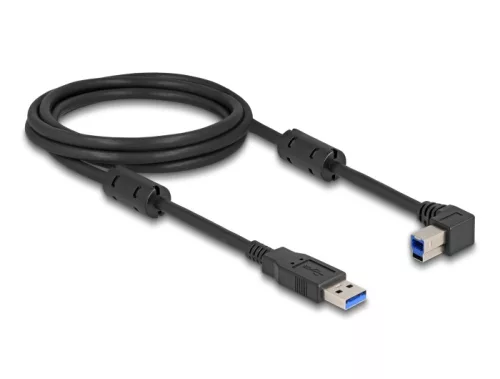 Delock USB 5 Gbps kábel A-típusú apa - B-típusú apa 90  balra hajlítva 2 m (DL-81101)