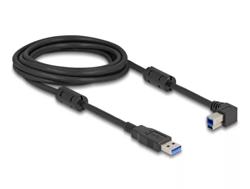 Delock USB 5 Gbps kábel A-típusú apa - B-típusú apa 90  balra hajlítva 3 m (DL-81102)