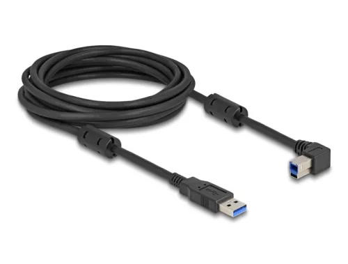 Delock USB 5 Gbps kábel A-típusú apa - B-típusú apa 90  balra hajlítva 5 m (DL-81103)