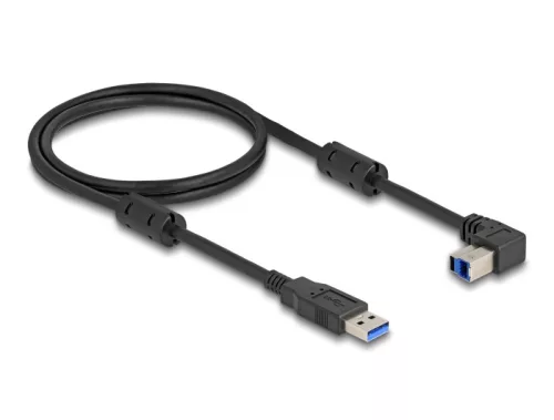 Delock USB 5 Gbps kábel A-típusú apa - B-típusú apa 90  felfelé néző csatlakozóapaval 1 m (DL-81104)