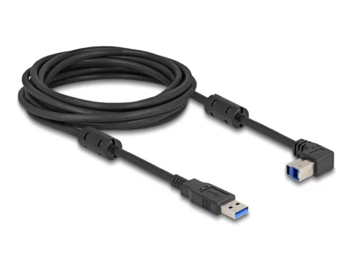 Delock USB 5 Gbps kábel A-típusú apa - B-típusú apa 90  felfelé néző csatlakozóapaval 5 m (DL-81107)