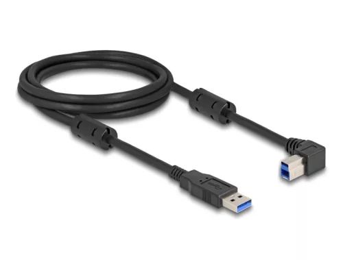 Delock USB 5 Gbps kábel A-típusú apa - B-típusú apa 90  jobbra hajlítva 2 m (DL-81109)