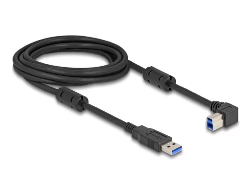 Delock USB 5 Gbps kábel A-típusú apa - B-típusú apa 90  jobbra hajlítva 3 m (DL-81110)