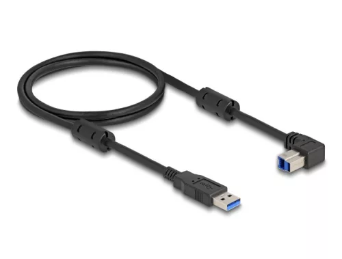 Delock USB 5 Gbps kábel A-típusú apa - B-típusú apa 90  lefelé néző csatlakozóapaval 1 m (DL-81112)