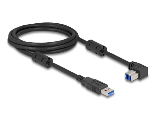Delock USB 5 Gbps kábel A-típusú apa - B-típusú apa 90  lefelé néző csatlakozóapaval 2 m (DL-81113)