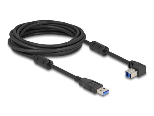 Delock USB 5 Gbps kábel A-típusú apa - B-típusú apa 90  lefelé néző csatlakozóapaval 5 m (DL-81115)