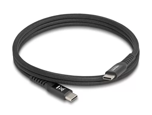 Delock USB 2.0 kábel USB Type-C  apa   apa mágneses textil borítással PD 3.0 60 W 1 m (DL-81119)